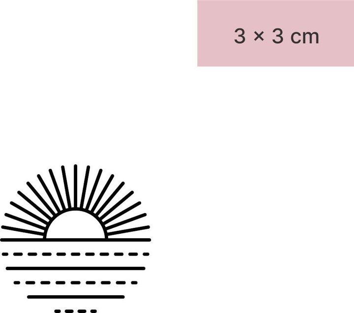 Image du produit minink Tatouage temporaire - Coucher de soleil avec un soleil radieux