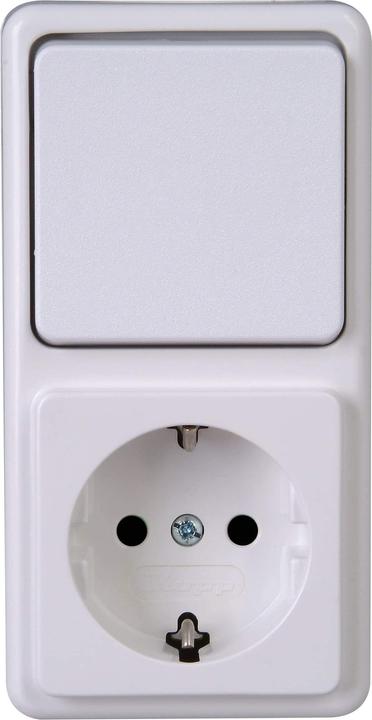 Produktbild Kopp Aufputz Aus- Wechselschalter Steckdosenkombination