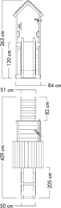 Image du produit Wickey Spielturm JoyFlyer mit Holzdach