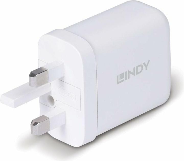 Produktbild Lindy 65W USB Typ A & C GaN Charger Zwei Geräte gleichzeitig aufladen mit GaN-, PD 3.0- und PPS-Technologi (65 W, 2 Ports)