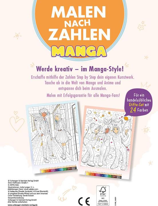 Immagine prodotto Dipingere con i numeri Manga