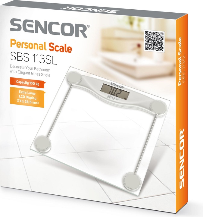 Actual product image Sencor SBS 113SL Personal Scale Rectangle Electronic Personal Scale (150 kg)