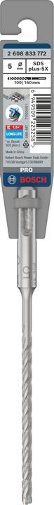 Produktbild Bosch Zubehör PRO SDS plus-5X Hammerbohrer, 5 x 100 x 160 mm (5 Millimeter)