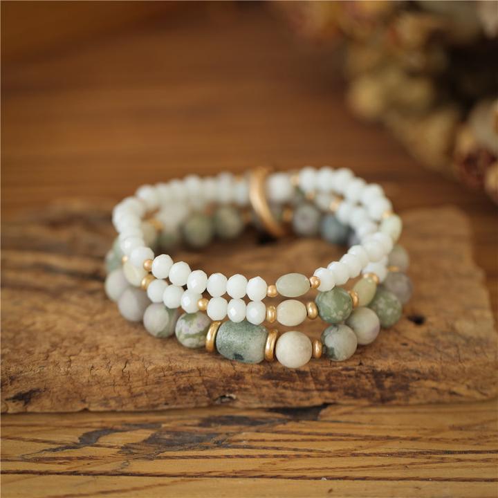 Image du produit Andreani Bracelet en jade naturel véritable (8 cm, Pierres)