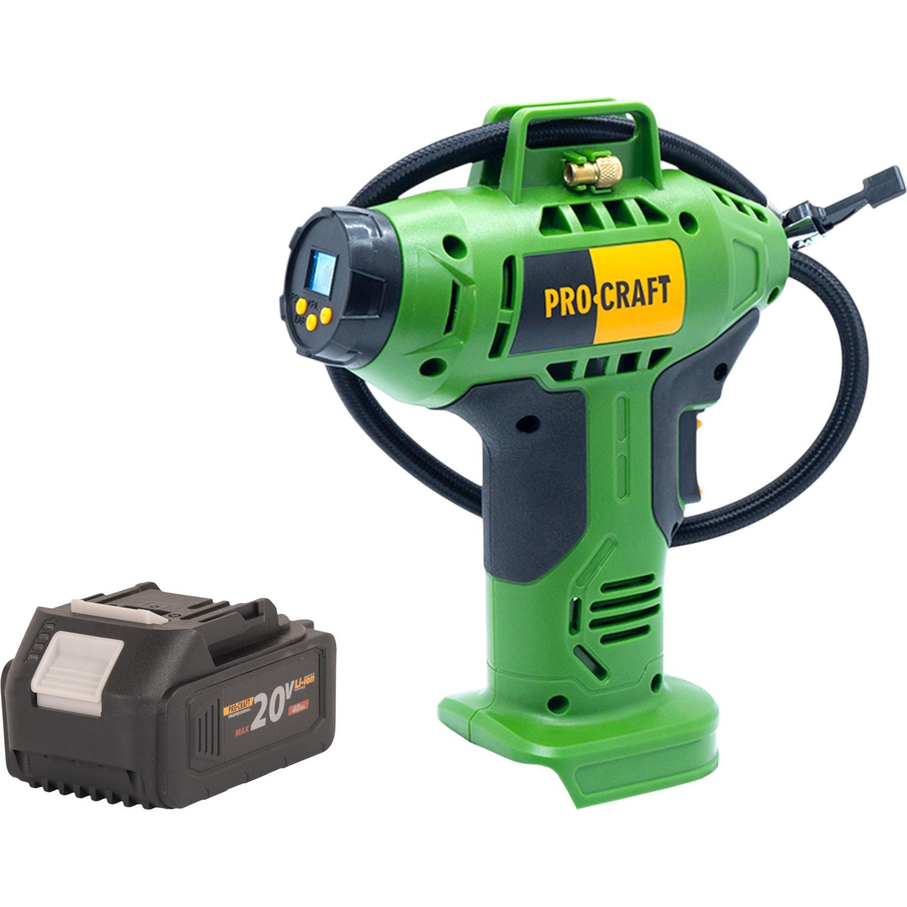 Procraft, Compressore, LK20 Akku Kompressor 20 V 11 bar + 1x Akku 4,0 Ah - ohne Ladegerät