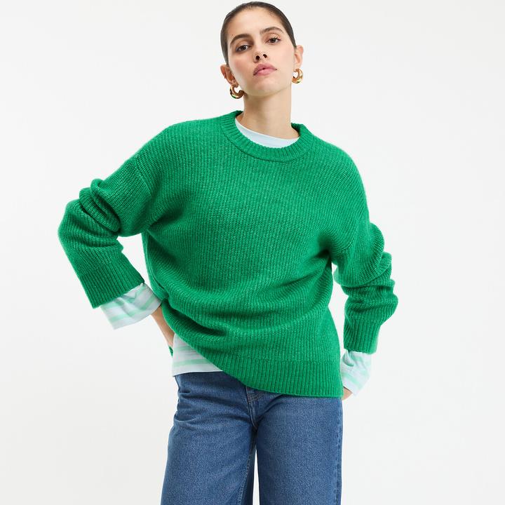 Produktbild La Redoute Collections Pullover mit Rundhalsausschnitt aus flauschigem Grobstrick (L)