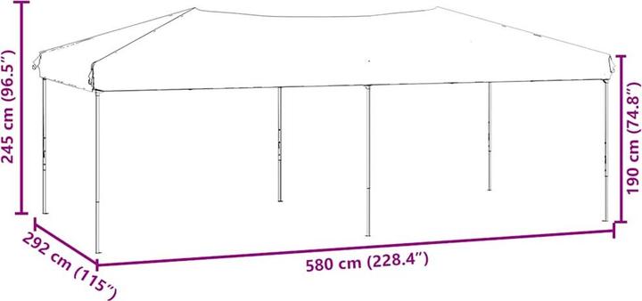Produktbild vidaXL Partyzelt (292 cm, 580 cm)