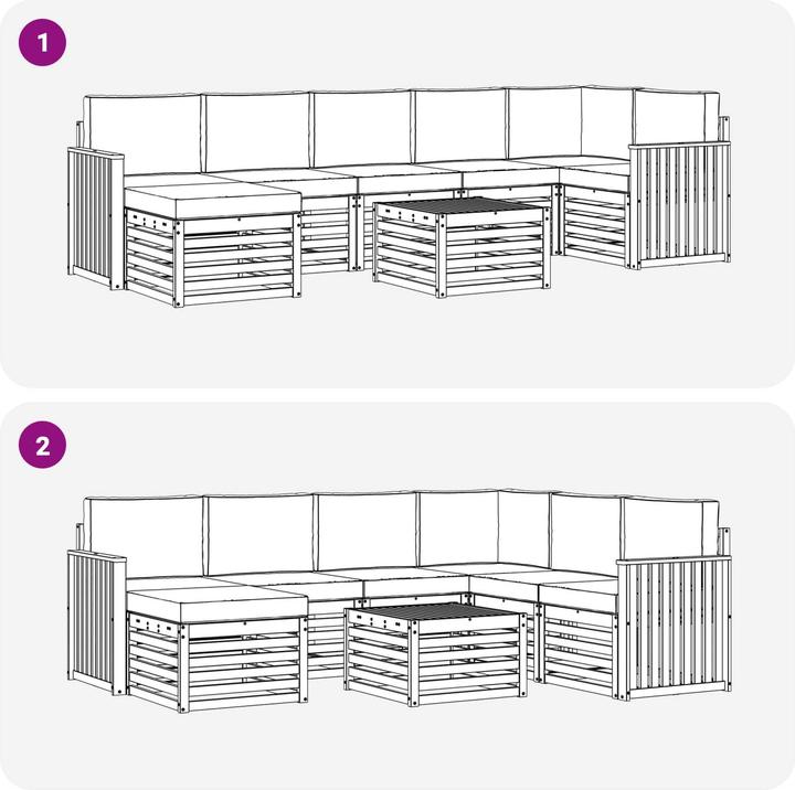 Produktbild vidaXL Outdoor-Sofa