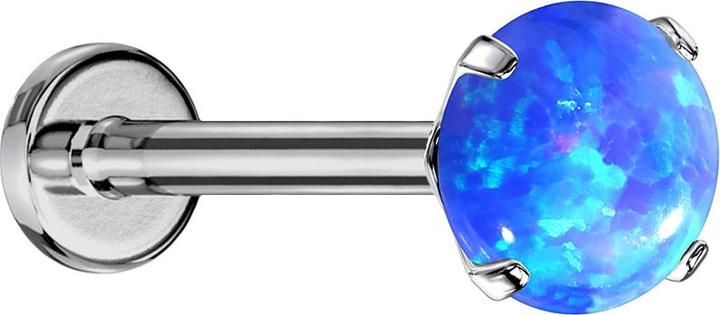 Immagine prodotto Star Piercing Micro Threadless Labret argento opalino blu set (senza ottone, Titanio)