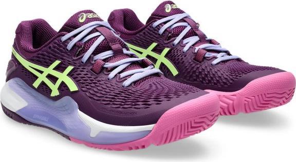 Actual product image ASICS Performance Gel-Resolution 9 Padel Lady Deep Mauve/Lime Green (37)