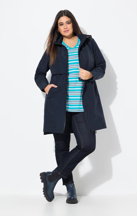 Actual product image Ulla Popken Parka, Zipper-Seitenschlitze, Kapuze, Zipptaschen (56)