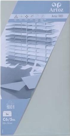 Actual product image Artoz Floretta envelopes 5 pcs. light grey (C6/5, 5x)