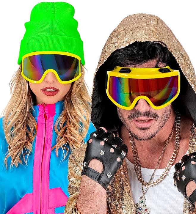 Produktbild Widmann Neon Gelbe 80er Jahre Skibrille