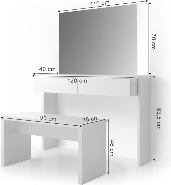 Image du produit Vicco Azur avec banc (120 x 40 x 84 cm)