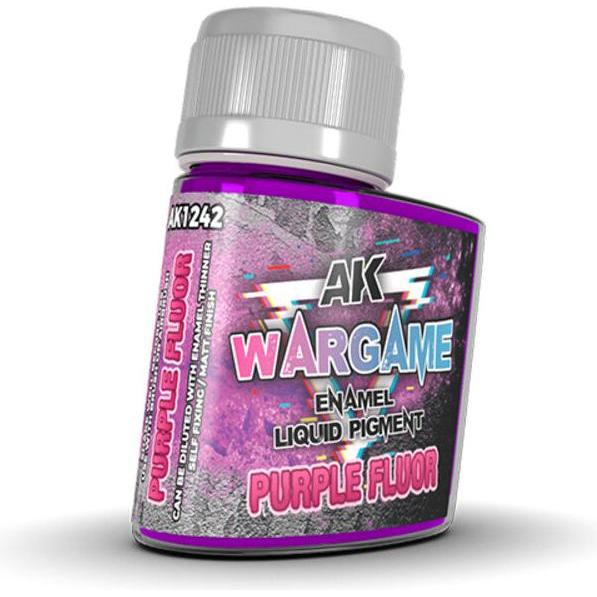 AK Interactive, Künstlerfarbe + Bastelfarbe, Pot de Pigments Liquide Enamel - Purple Fluor (35 ml)