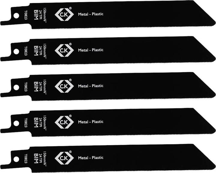 Produktbild C.K Magma C.K T0823 Säbelsägeblätter 24 tpi, 5er Pack Sägeblatt-Länge 150 mm 5 St.