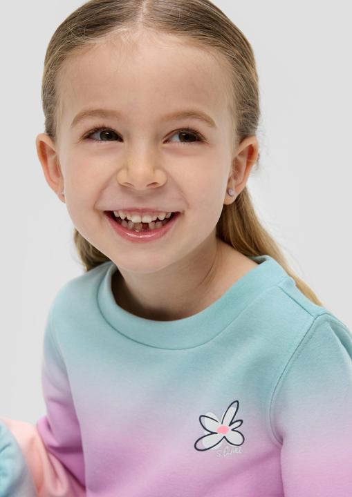 Produktbild s.Oliver Sweatshirt Sweatshirt im Farbverlauf mit Frontprint (92)