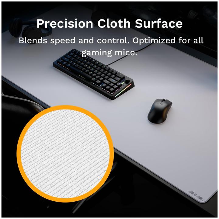 Produktbild Glorious GMP 2 3XL Stiched Cloth Gaming Mouspad White GLO-MP2-CLTH-STC-3XL-WHT (3XL)