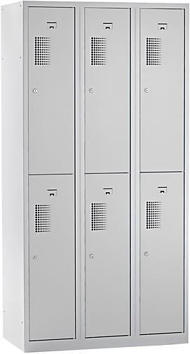 eurokraft basic Spind, 6 Abteile, Breite 900 mm (90 cm, 180 cm)