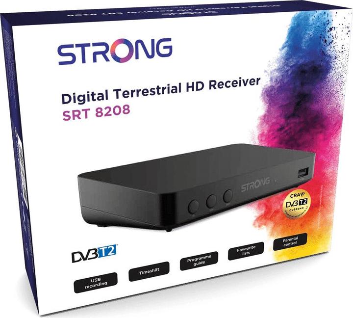 Actual product image Strong DVB-T2 HD, free-to-air reciever, with PVR function (64 GB, DVB-T2, CI+ slot)