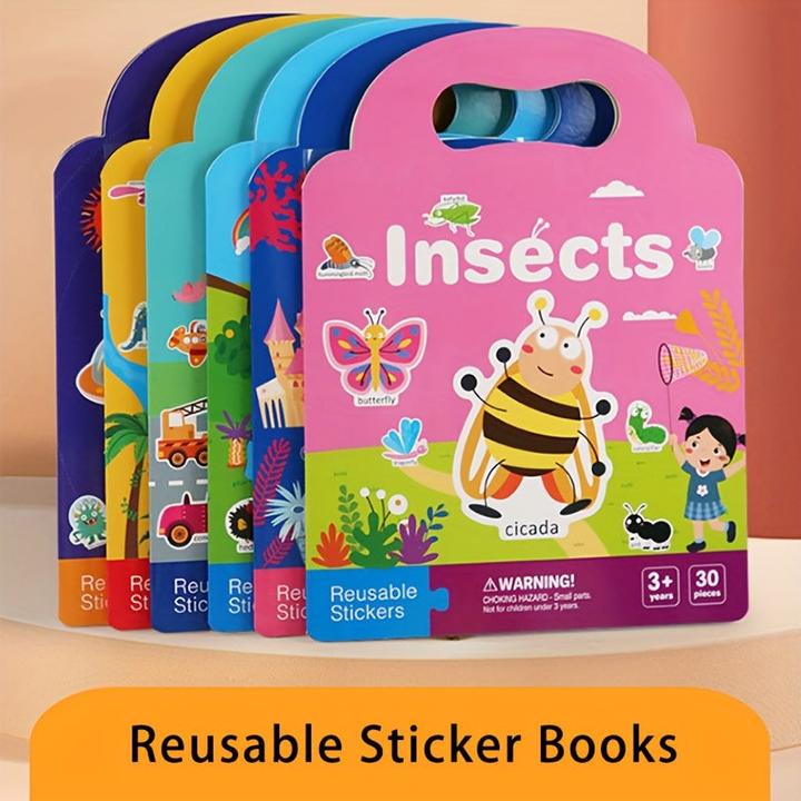 Image du produit Activity Board 1 Stück Wiederverwendbare Stickerbücher für Kleinkinder, wasserdichtes doppelseitiges