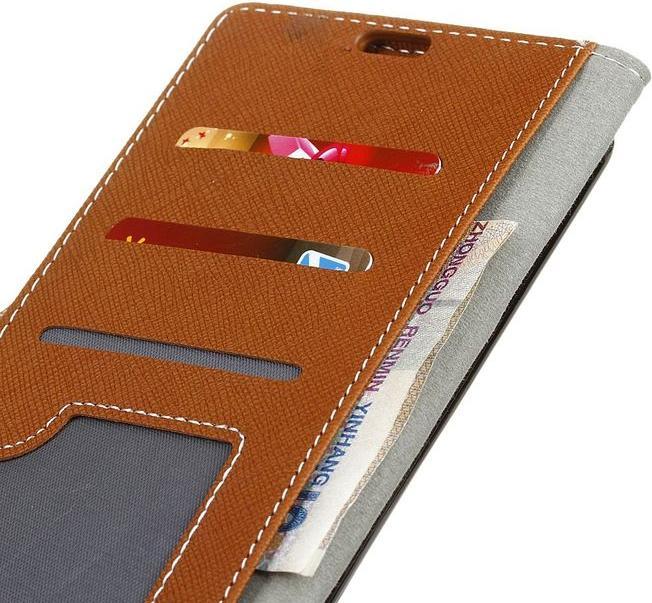 Immagine prodotto MU Classic Copertina in pelle con motivo a croce (Huawei Y6 (2017), Huawei Y5 (2017))