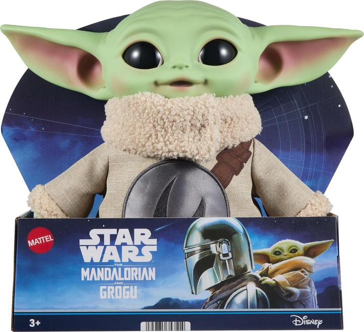 Produktbild Mattel Star Wars The Mandalorian & Grogu Movie Grogu Rondel Design Vinyl Head Soft Plush Body (27.50 cm)