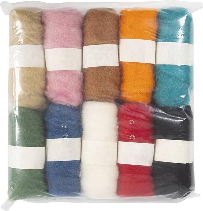 Actual product image Creativ Company Gekaarde Wol, 10x25gr