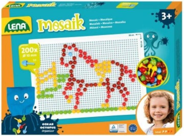 Lena A colored mosaic of 200 elements