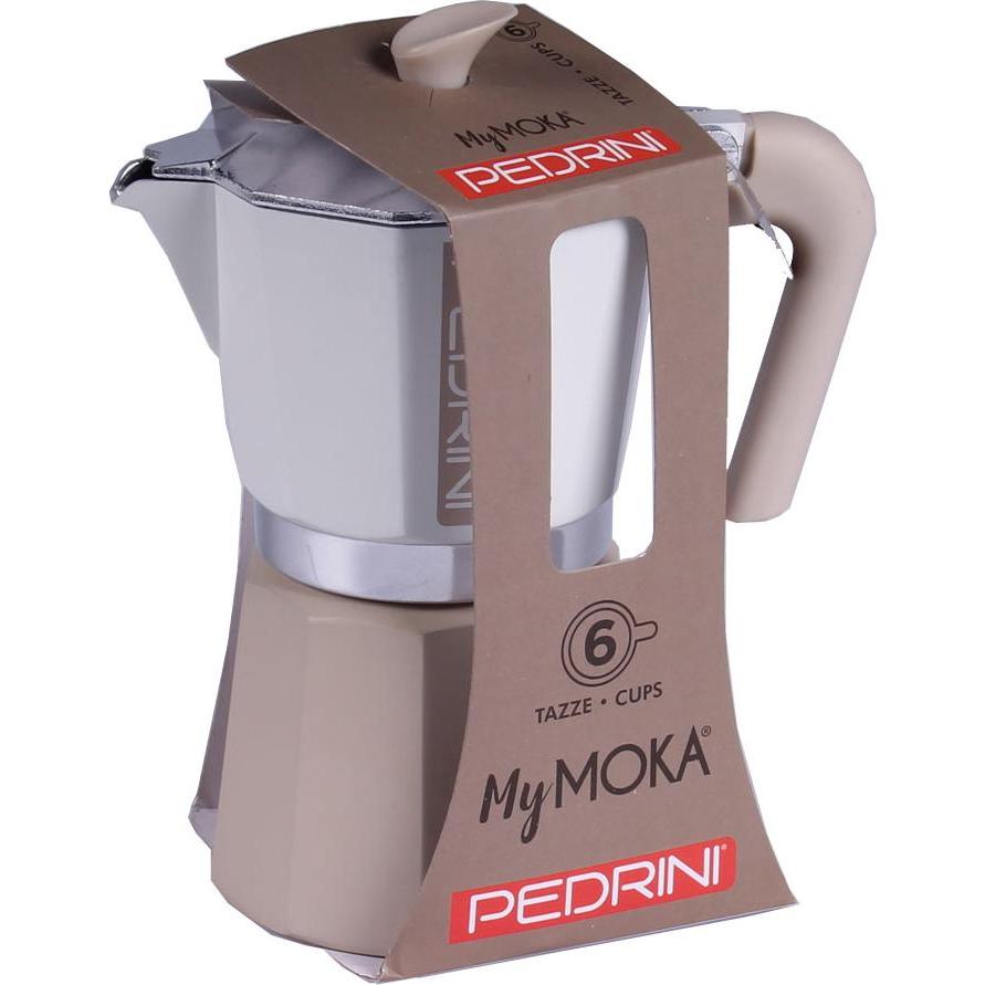 Pedrini Coffee Maker 6 Cups Painted Aluminum Color 2025 (02CF169), Caffettiera, Multicolore