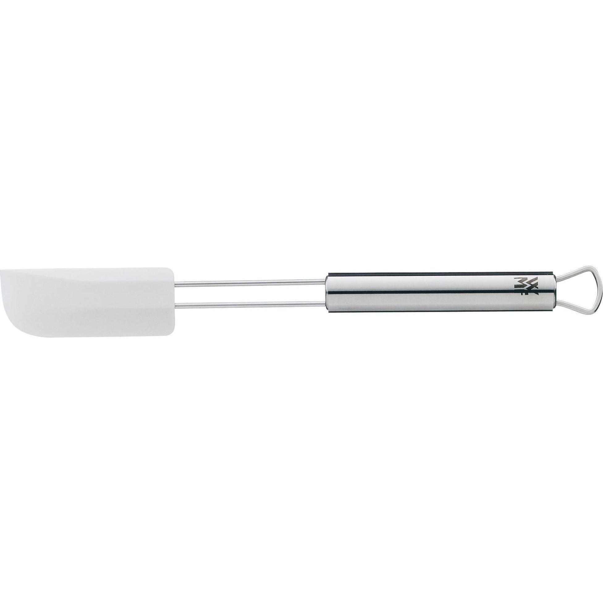 WMF Teigschaber Silikon 24x3cm Profi Plus Edelstahlhitzebeständig bis 200°C, Backutensilien, Silber, Weiss