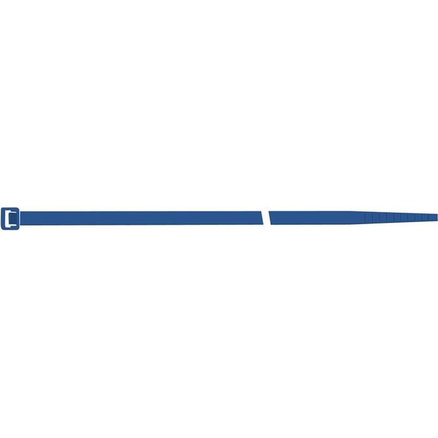 BRW, Kabelbinder, Kabelbinder 280 x 4.5 blau (Kunststoffkabelbinder, 280 mm, 100 Stk.)