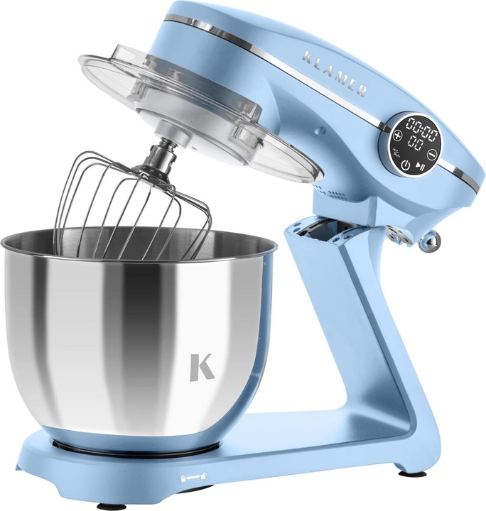 Produktbild KLAMER Küchenmaschine, Knetmaschine mit 6 Liter Edelstahl Schüssel (1800 W)