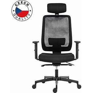Powerton ERGO LUCIE Sedia da ufficio ergonomica, nera, Sedia gaming, Nero
