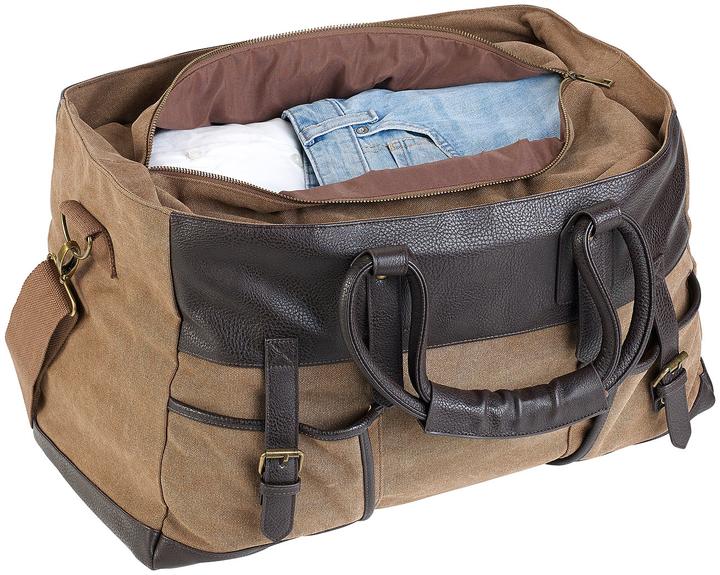 Actual product image Xcase Canvas travel bag with 2 outside pockets and shoulder strap (30 l)