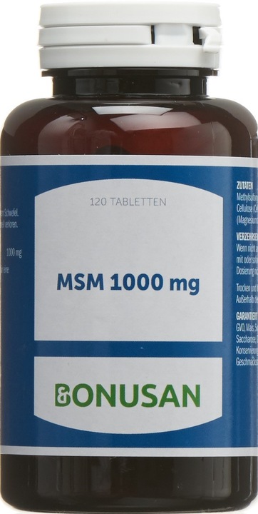 Actual product image Bonusan MSM tablet 1000 mg (120 Piece, Pills, 120 g)