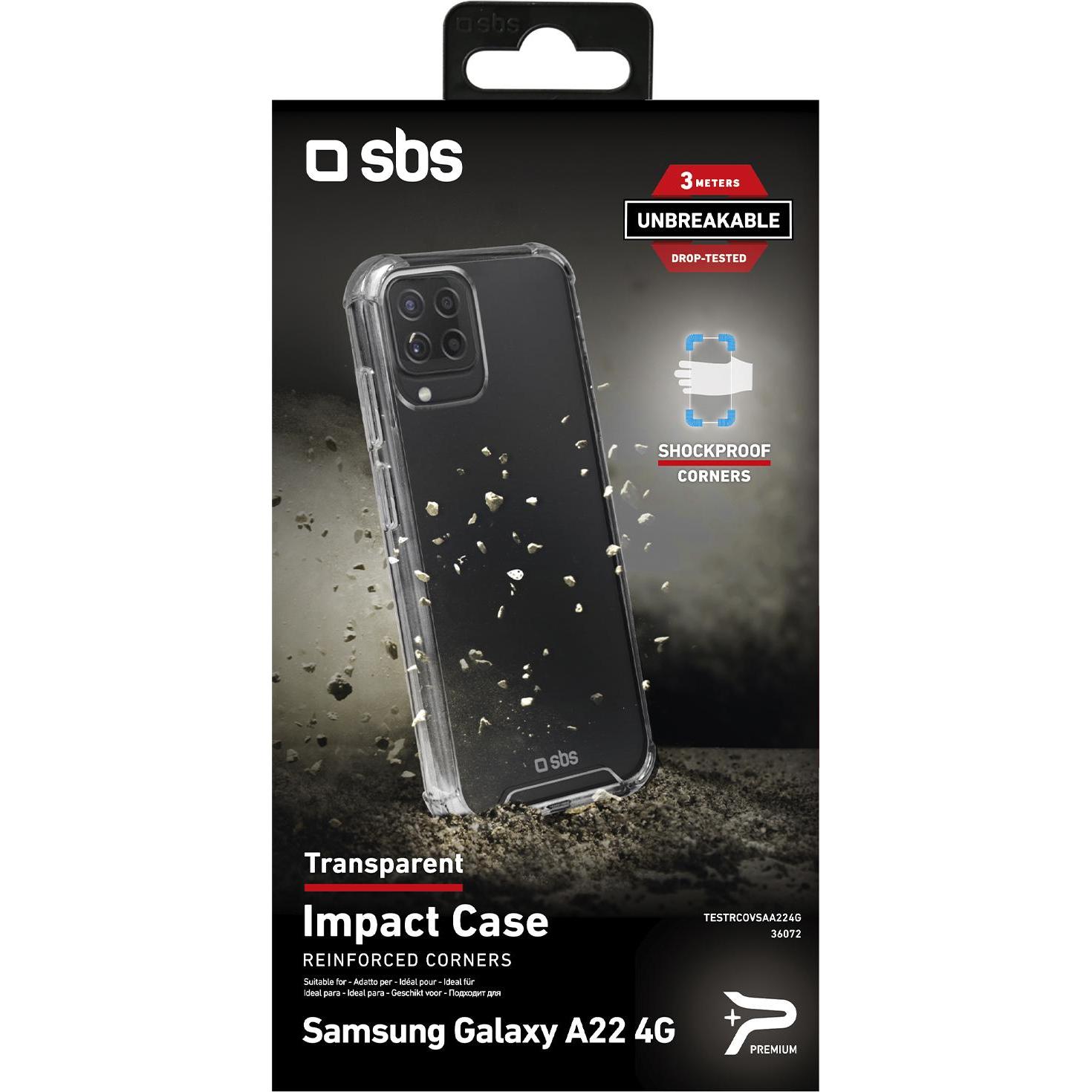 Thumbnail - SBS Impact Cover Samsung Galaxy A22 4G, transparent (Samsung Galaxy A22), Smartphone Hülle, Transparent