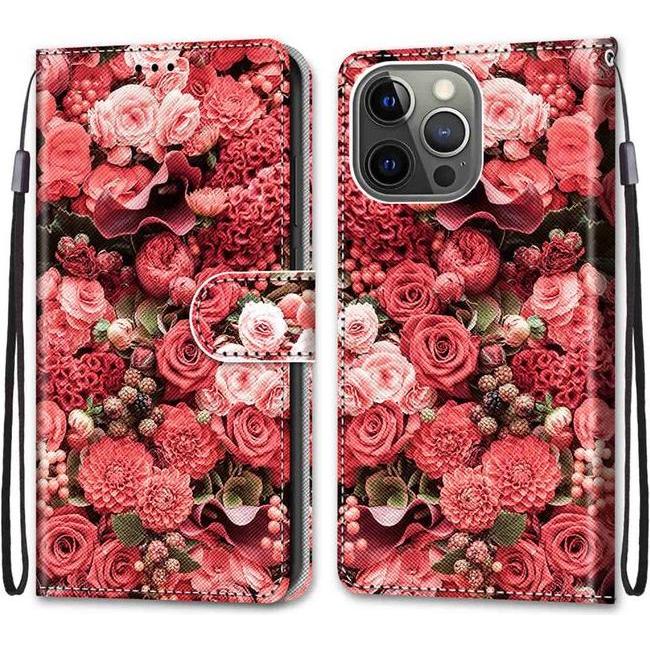 Thumbnail - MU Style Leder Bookcover Image Series (Apple iPhone 13 Pro), Smartphone Hülle, Mehrfarbig