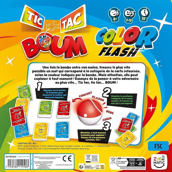 Produktbild Asmodée Tic Tac Boum Color Flash (2 - 12 Spieler)