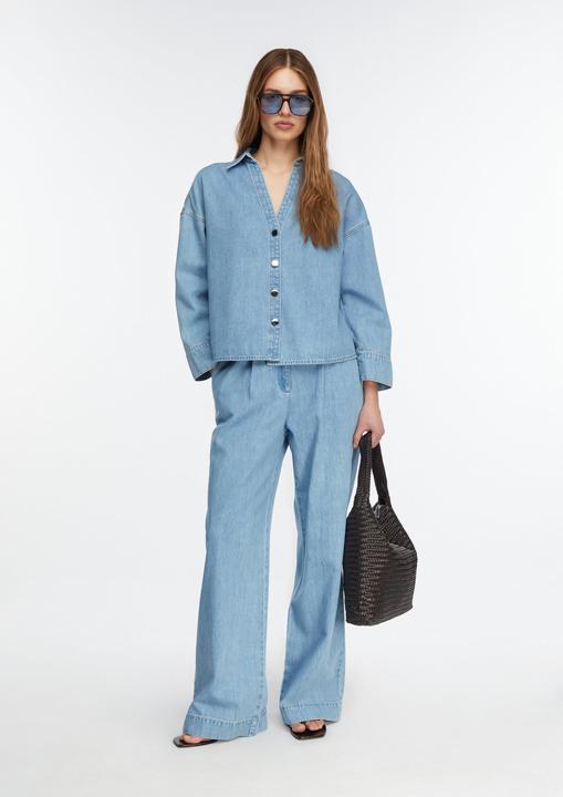 Produktbild Comma Wide-Leg Lyocell-Denim in voller Länge (40)