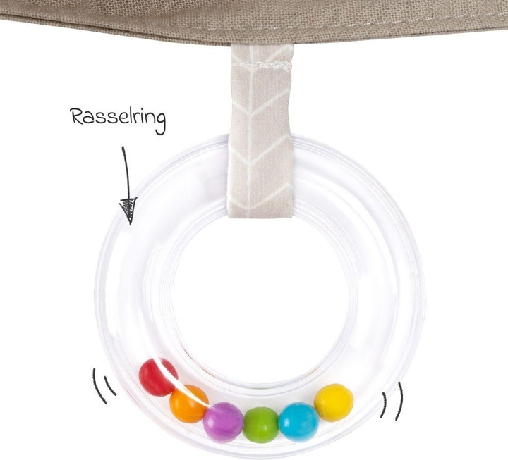 Immagine prodotto Fehn Kinderwagenketten Kinderwagenkette mit Rassel & Quietsche - Esel & Schaf
