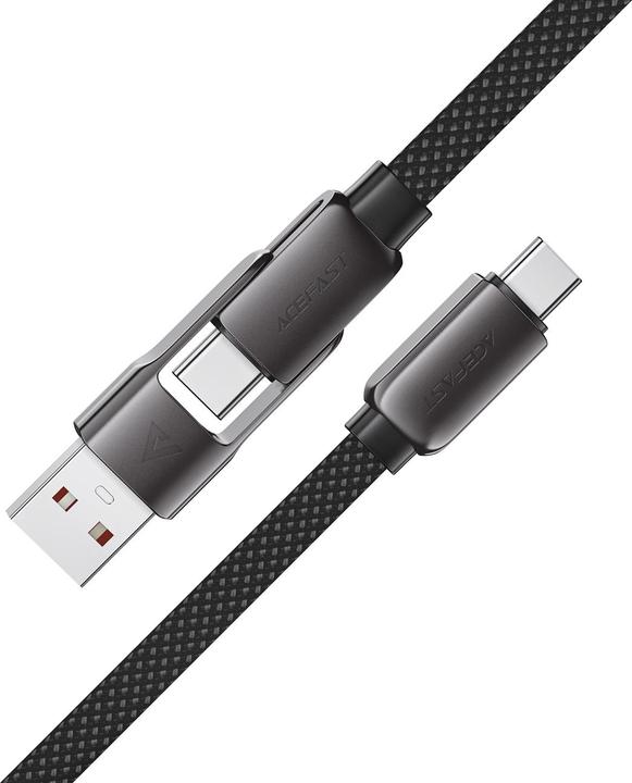 Produktbild Acefast C13-05 USB-C - USB-A / USB-C Cable 480Mb/s 3A 0.2m - Black (0.20 m, 60 W)
