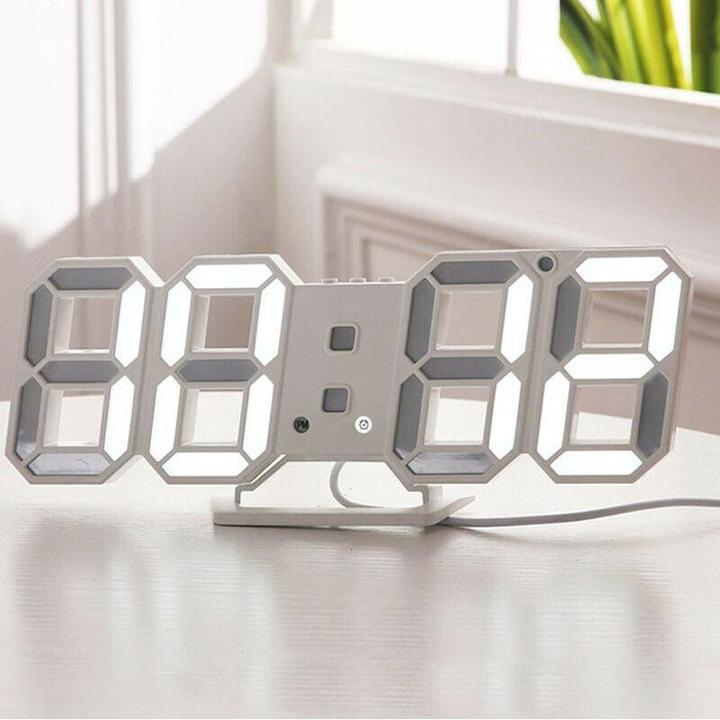 Produktbild JTI Digitale 3D-Uhr - Weiss