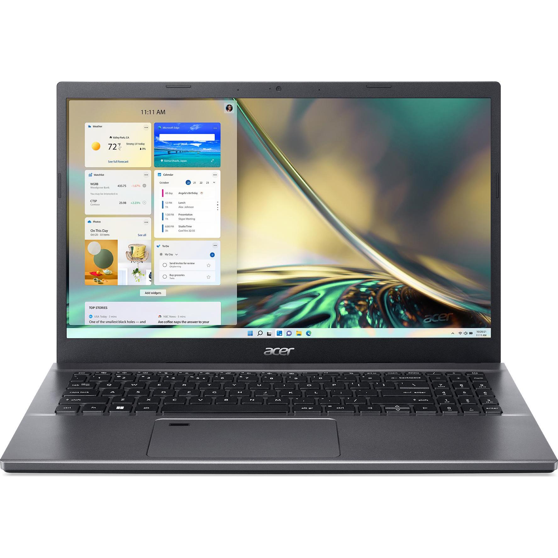 Acer Aspire 5 (15.60", 512 GB, 16 GB, DE, Intel Core i5-1235U), Notebook, Grau