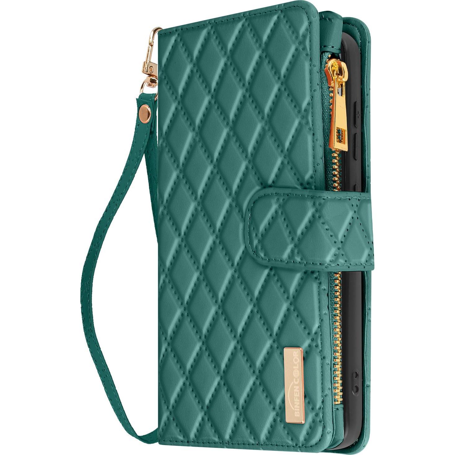 Thumbnail - Avizar Quilted Charm Wallet Cover Series (Samsung Galaxy S24), Smartphone Hülle, Blau
