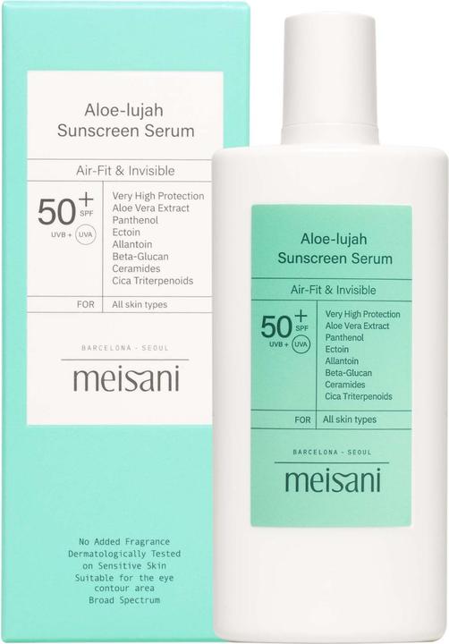 Actual product image Meisani Aloe-lujah sunscreen serum spf50+ (Suntan cream, SPF 50+, 50 ml)