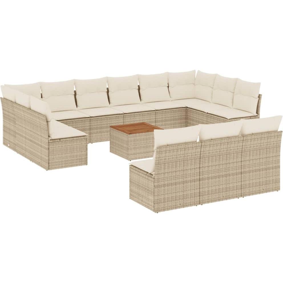 VidaXL, Gartenlounge, 10-tlg. Garten-Lounge-Set mit Kissen