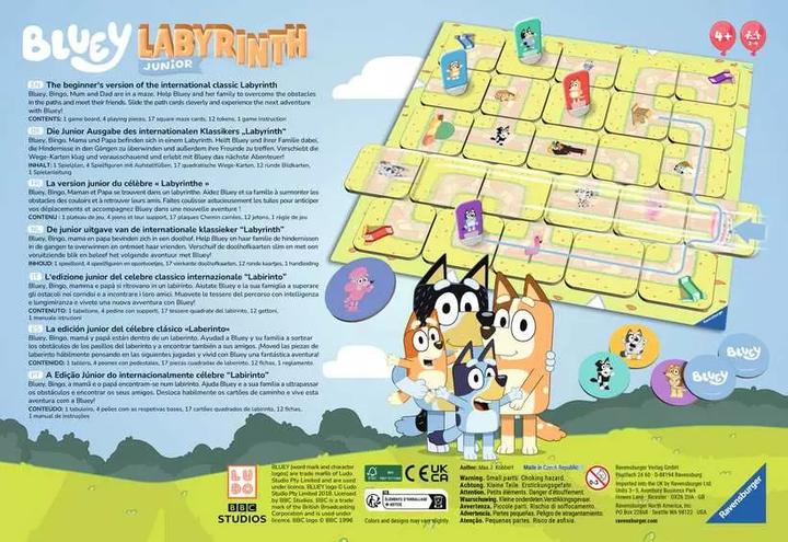 Produktbild Ravensburger Bluey Junior Labyrinth (Deutsch, Französisch, Niederländisch, Italienisch, Englisch, Spanisch, Portugiesisch)