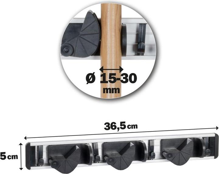 Actual product image NoName Uchwyt na szczotki i mopa RIBIMEX, 38 cm (1 pcs.)
