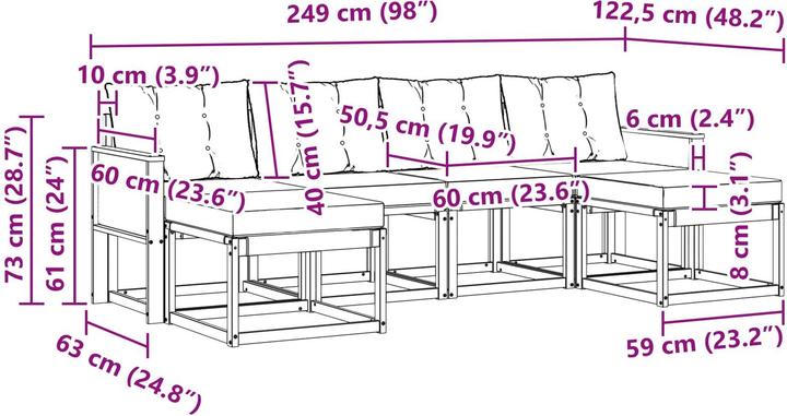 Produktbild vidaXL Outdoor-Sofa
